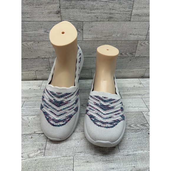 Skechers Seager Cup Washable Knit Slip-Ons My Impression White/Multi Size 8 - Picture 1 of 12